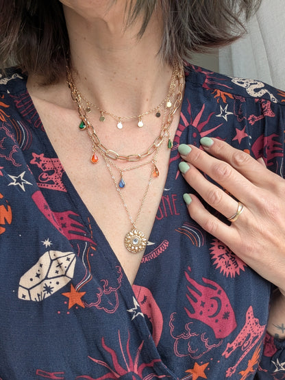 Collier fantaisie plusieurs rangs