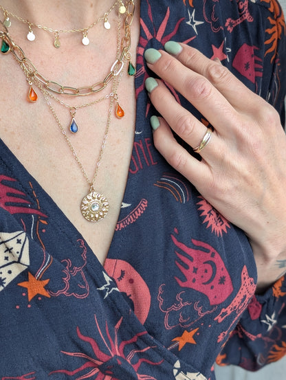 Collier fantaisie plusieurs rangs