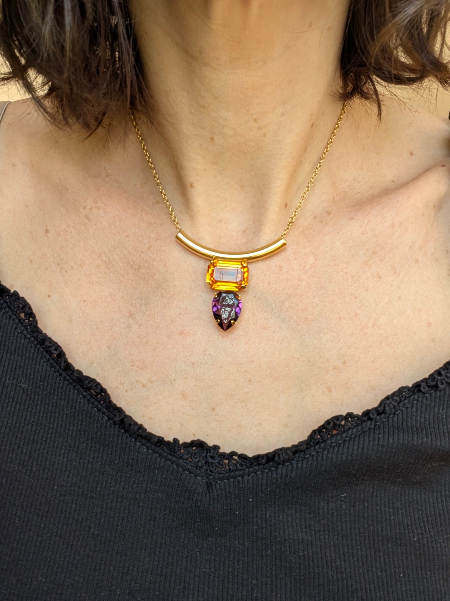 Collier ras du cou baroque chic