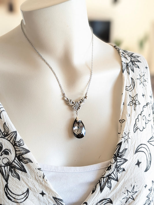 Collier baroque elfique cristal autrichien