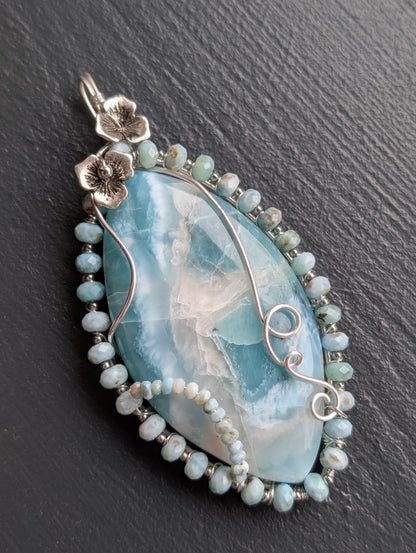 Collier XXL avec larimar