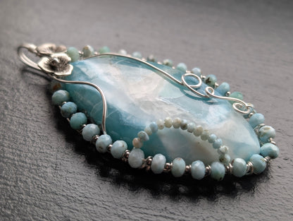 Collier XXL avec larimar