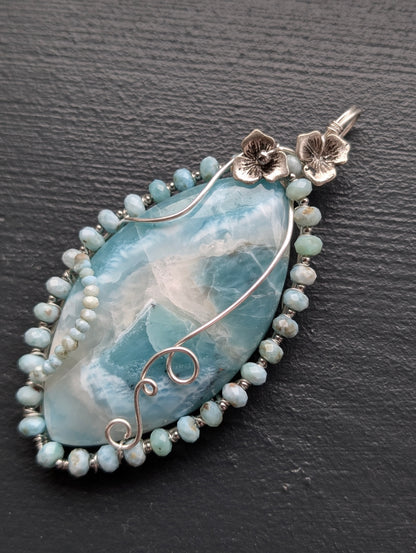 Collier XXL avec larimar
