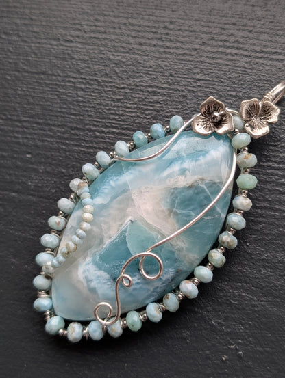 Collier XXL avec larimar