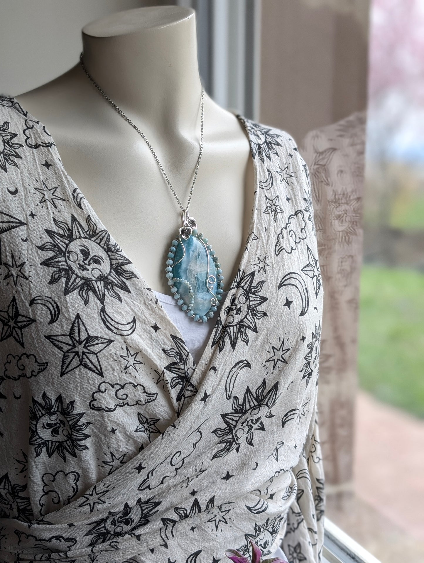 Collier XXL avec larimar