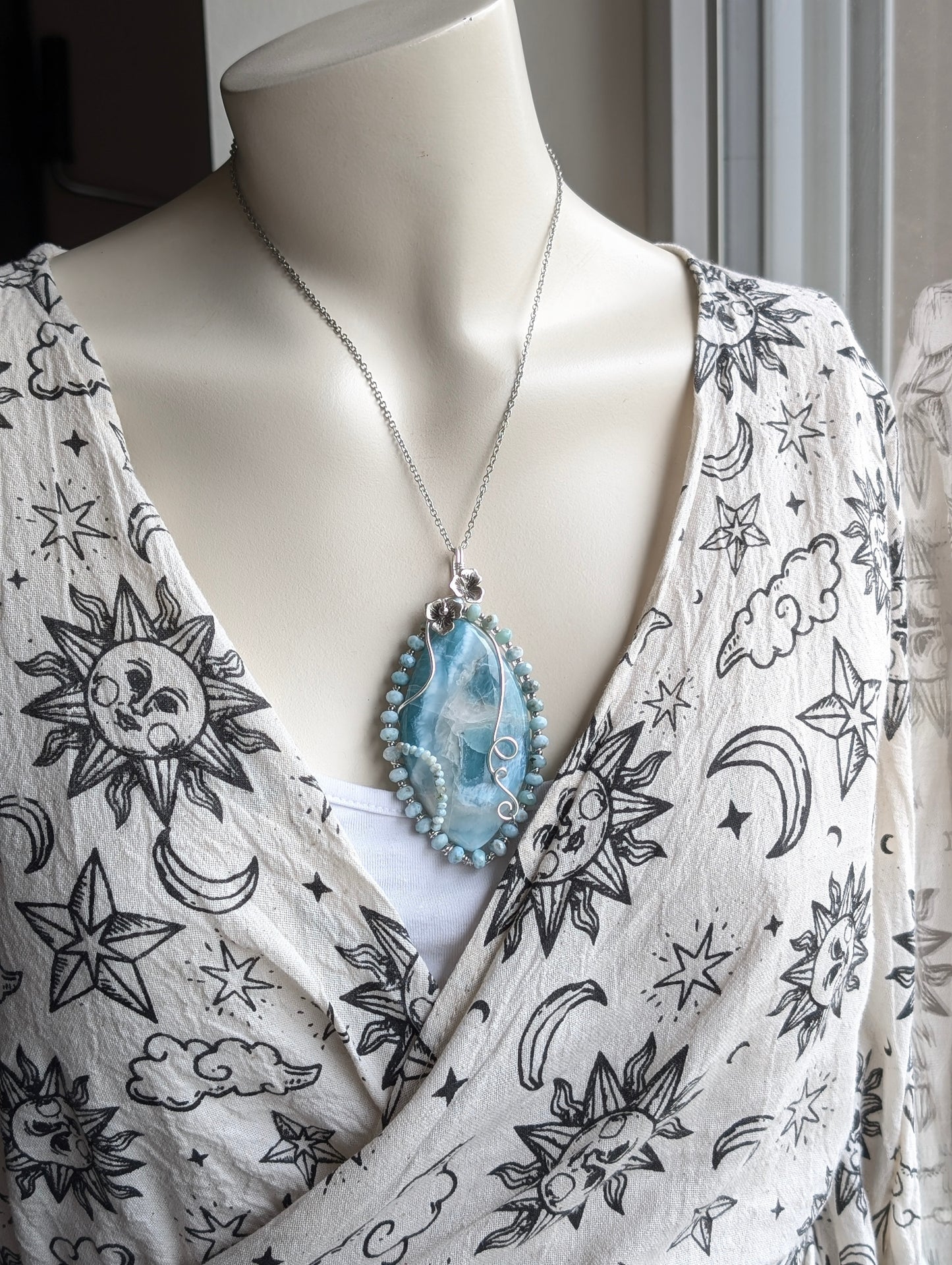 Collier XXL avec larimar