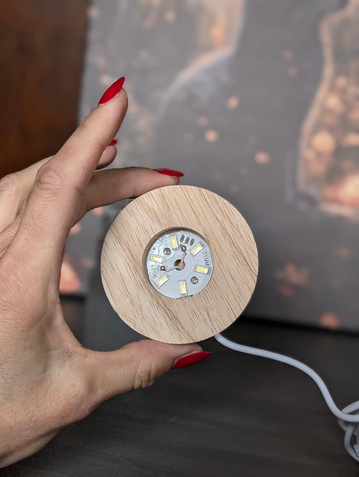 1 tour en sélénite avec ou sans lampe