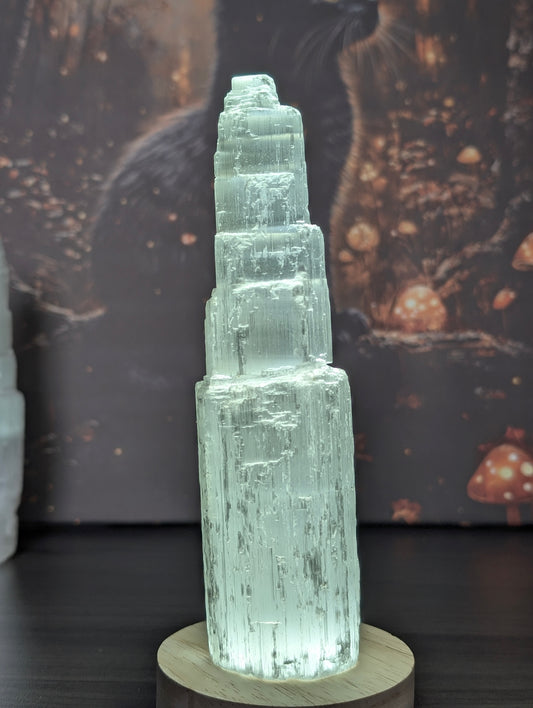 1 tour en sélénite avec ou sans lampe