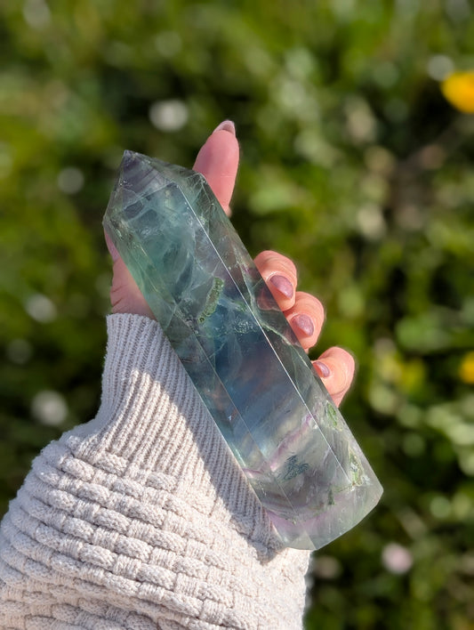 Grande pointe en fluorite