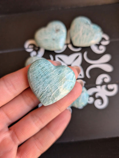Petit coeur en amazonite - Aurore Lune 