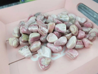 Pierre roulée de rhodochrosite unité - Aurore Lune 