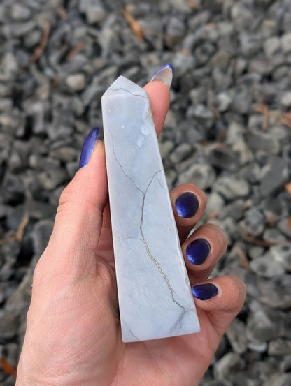 Pointe de calcédoine pourpre ou violette - Aurore Lune 