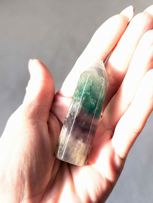 Pointe en fluorite - Aurore Lune 
