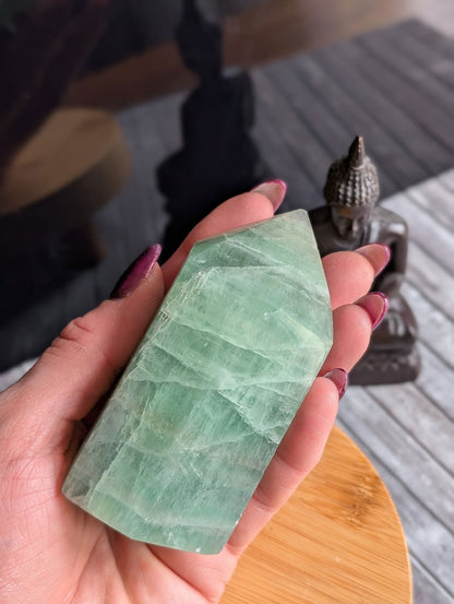 Pointe en fluorite - Aurore Lune 