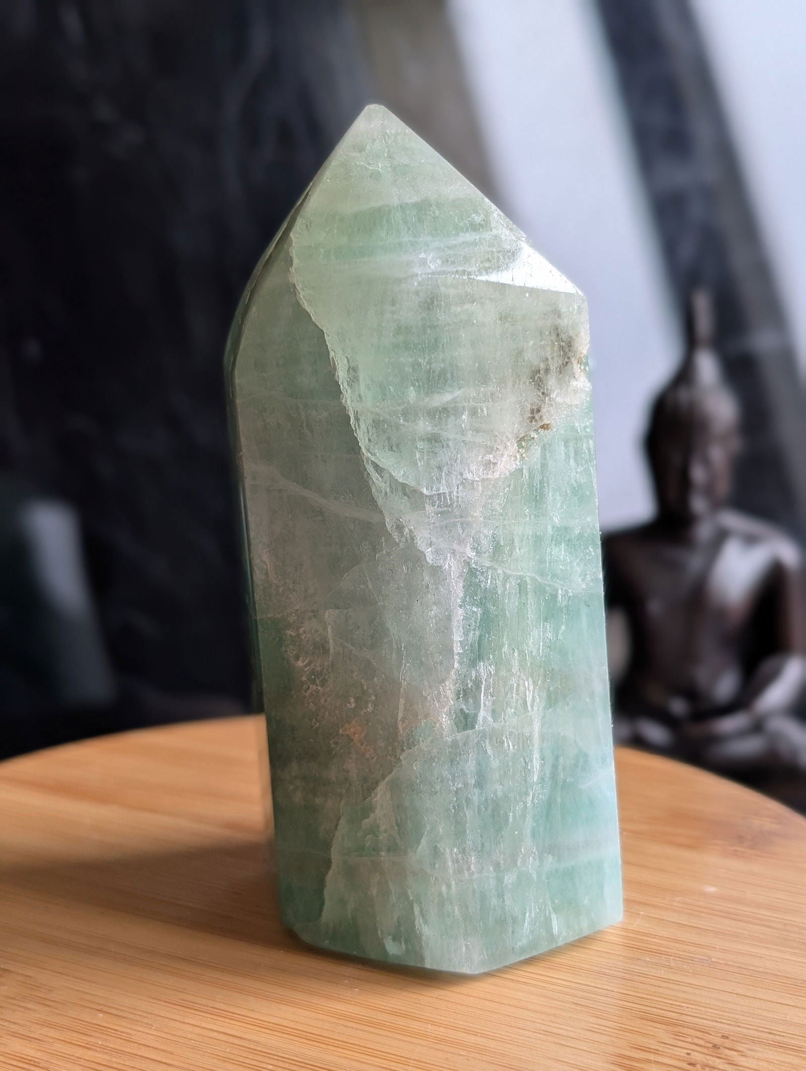 Pointe en fluorite - Aurore Lune 