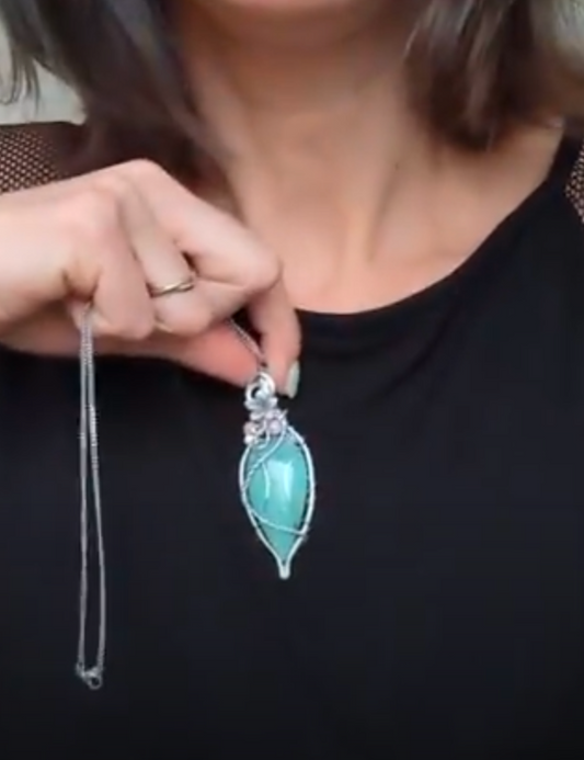 Collier unique chrysoprase avec boucles d'oreilles rhodochrosite