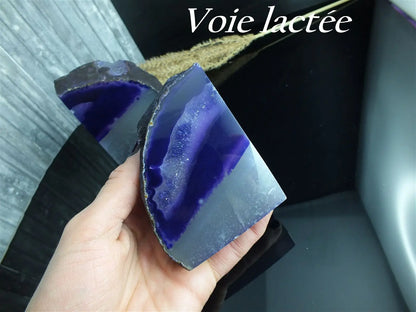 Serre livre Agate teintée du Brésil la paire AU CHOIX - Aurore Lune 