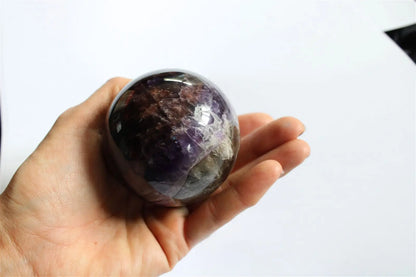 Sphère en Améthyste avec socle 429 grammes 7.1 cm *5* - Aurore Lune 