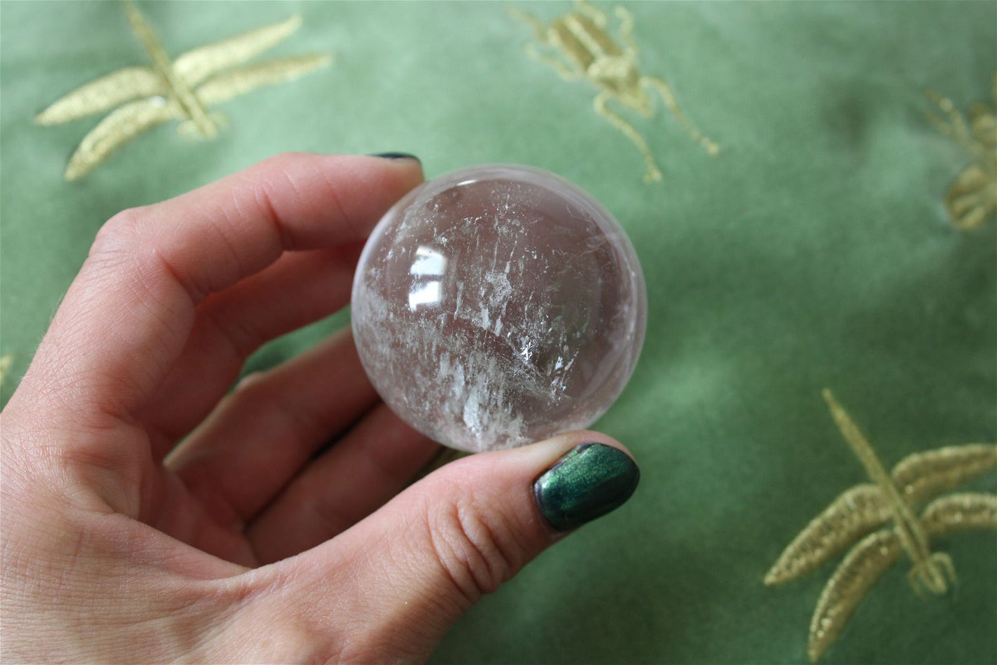 Sphère en cristal de roche - Aurore Lune 