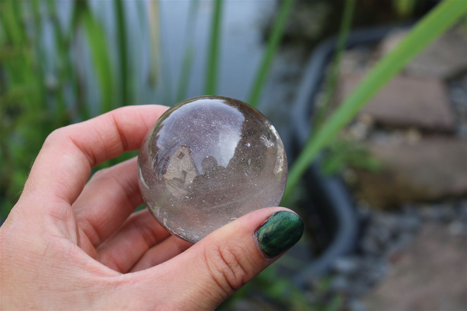 Sphère en cristal de roche - Aurore Lune 