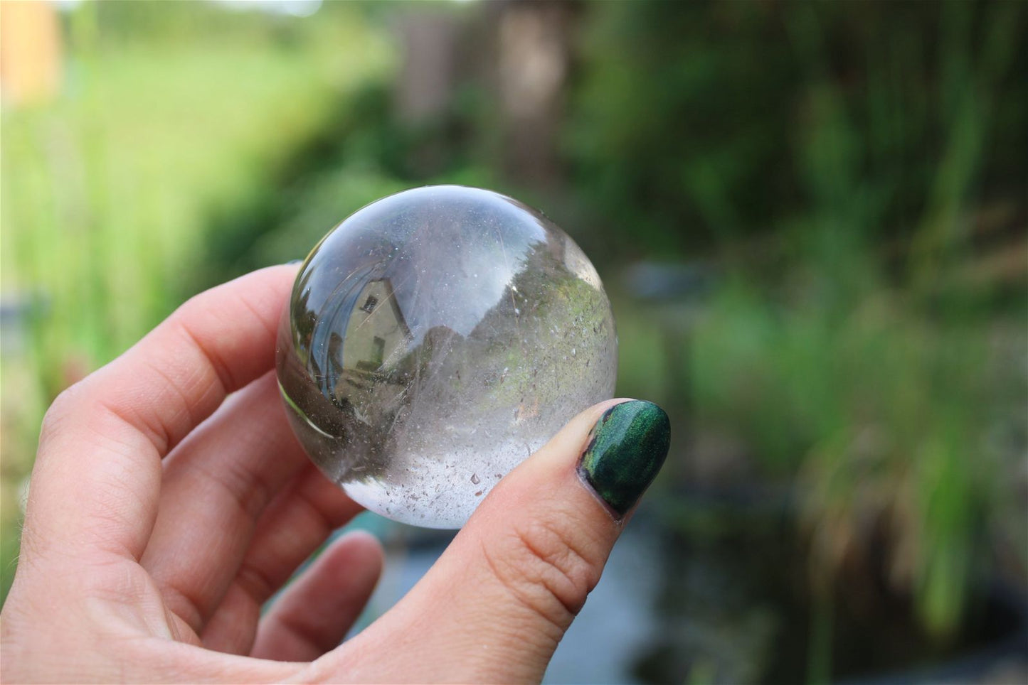 Sphère en cristal de roche - Aurore Lune 