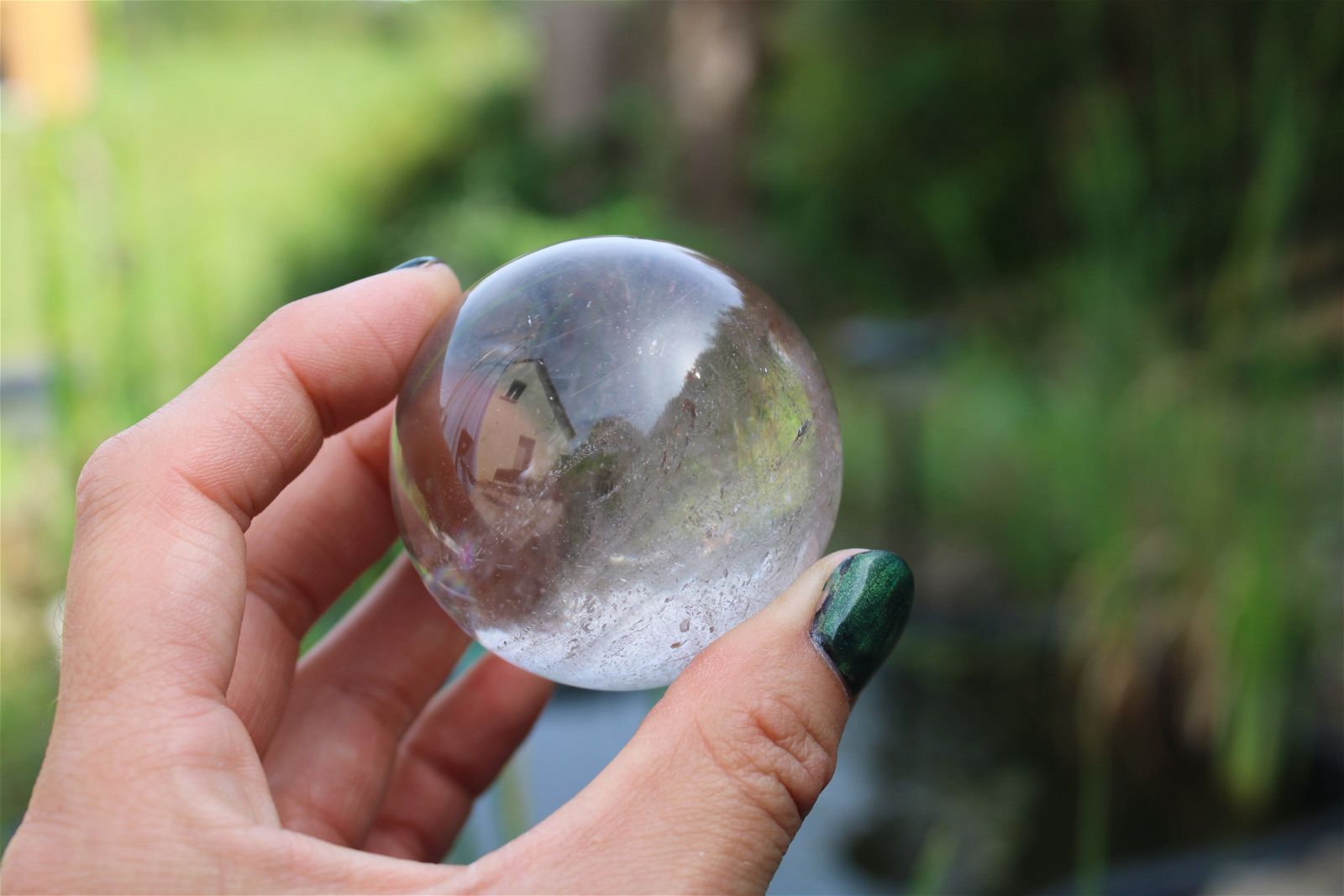 Sphère en cristal de roche - Aurore Lune 