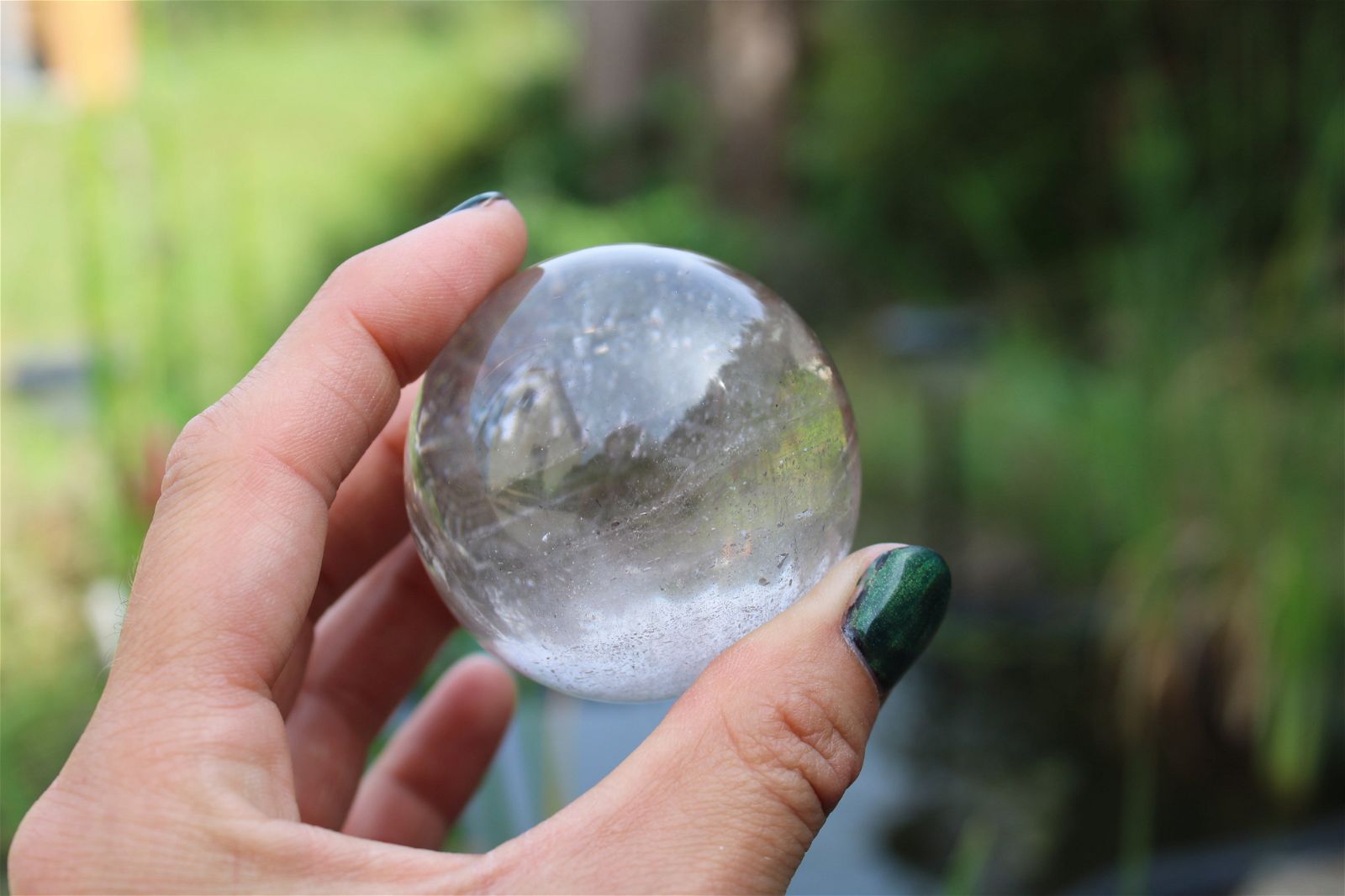 Sphère en cristal de roche - Aurore Lune 