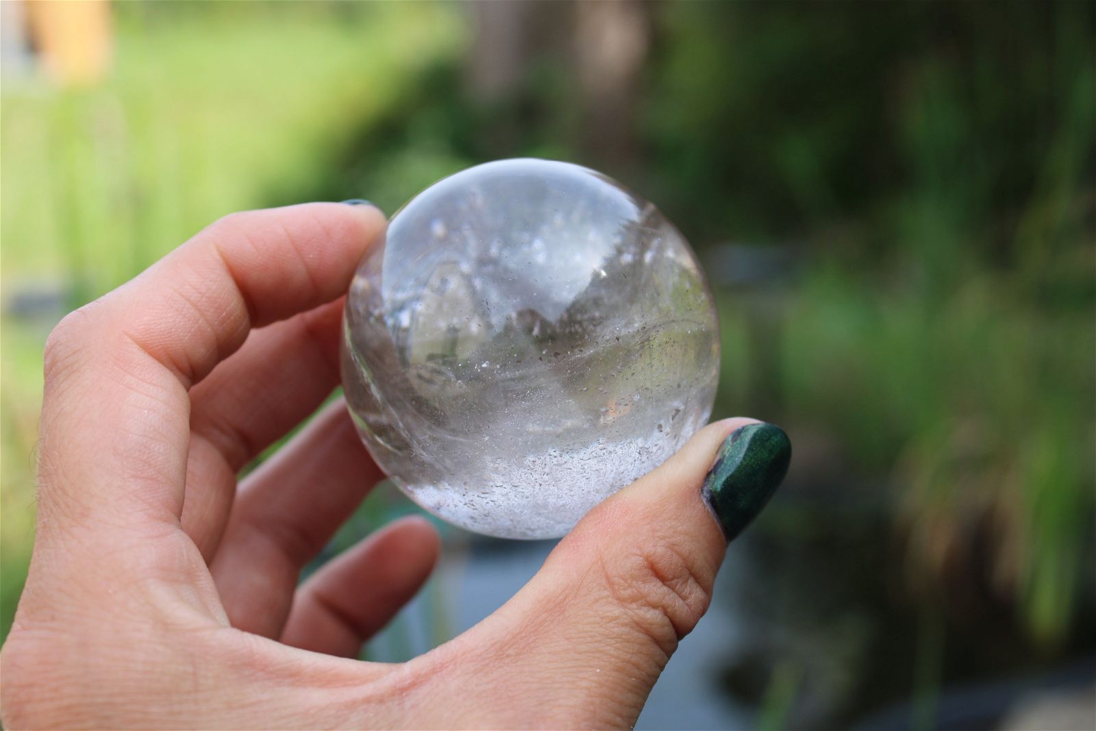 Sphère en cristal de roche - Aurore Lune 