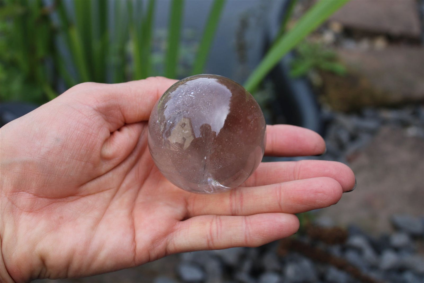 Sphère en cristal de roche - Aurore Lune 