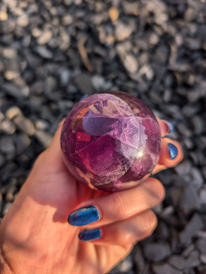 Sphère en fluorite violette - Aurore Lune 