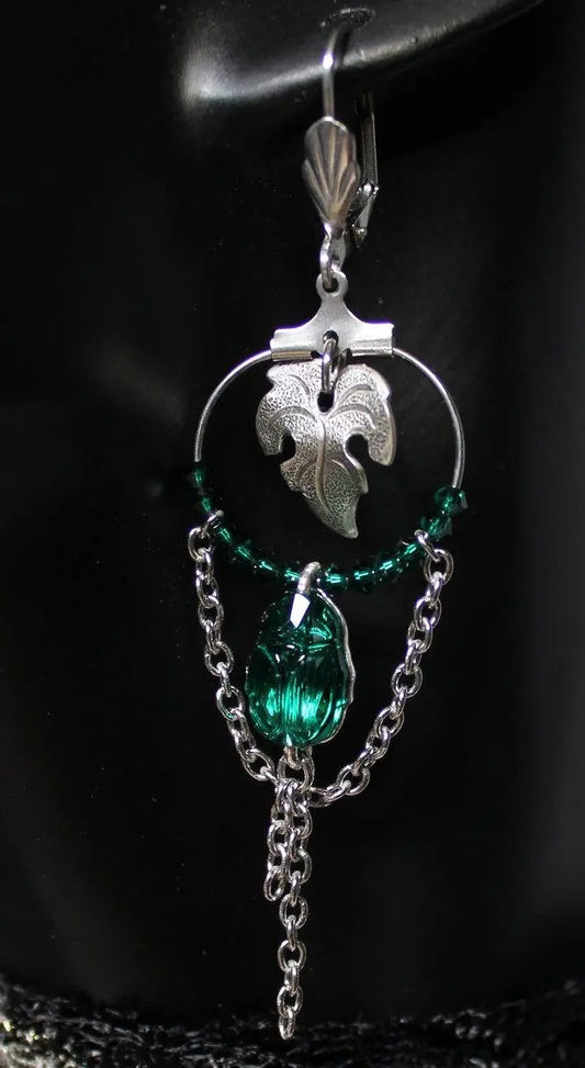 Swarovski boucles d'oreilles scarabées UNIQUES - Aurore Lune 