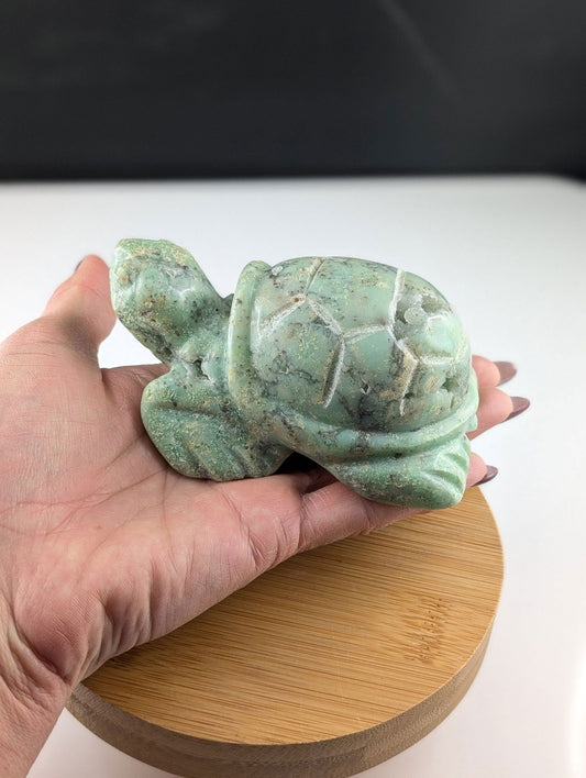 Tortue en chrysoprase - Aurore Lune 