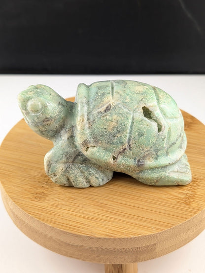 Tortue en chrysoprase - Aurore Lune 