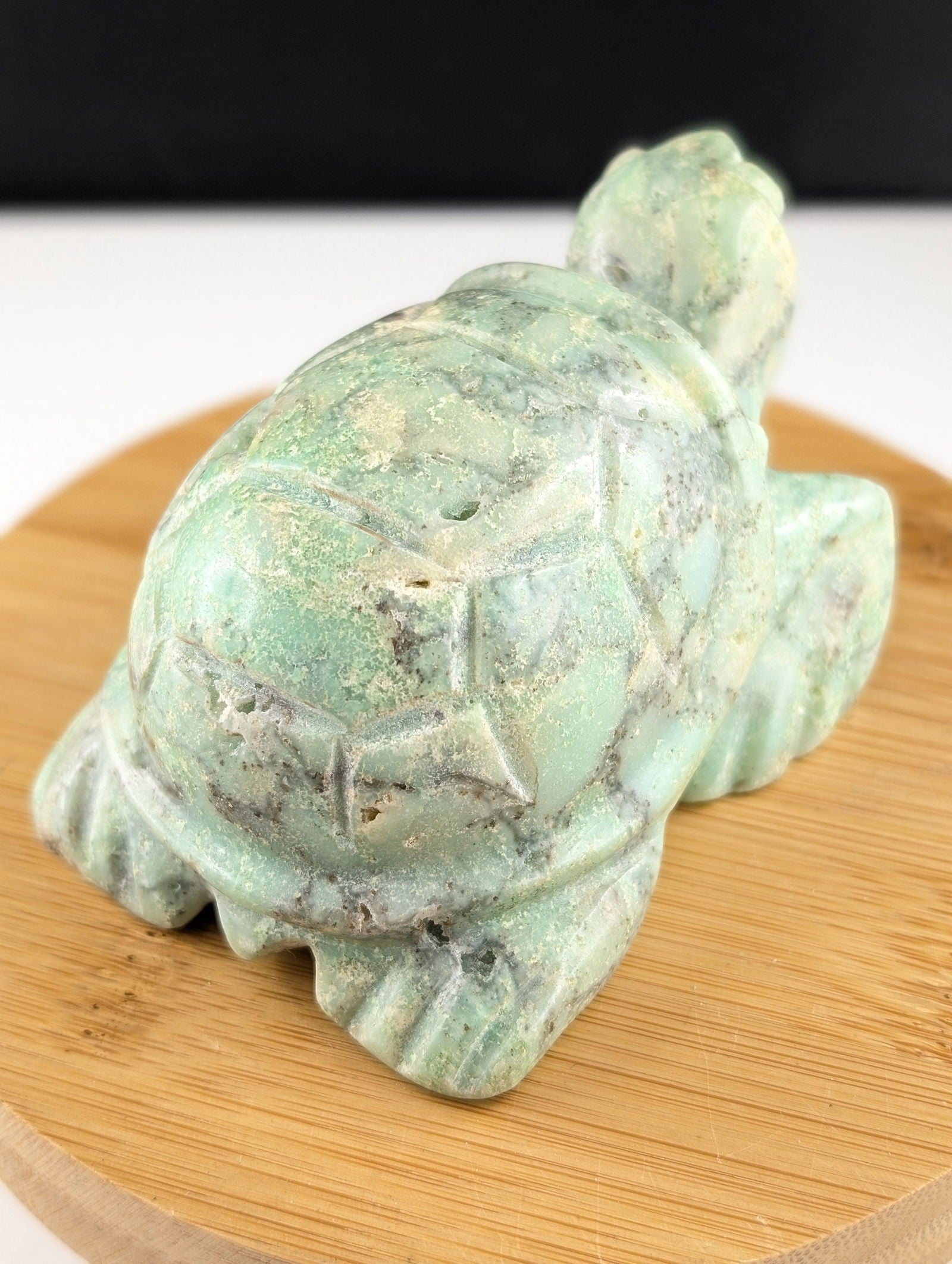 Tortue en chrysoprase - Aurore Lune 
