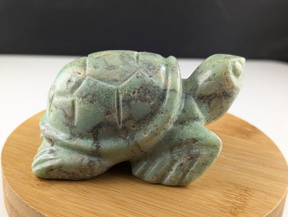 Tortue en chrysoprase - Aurore Lune 