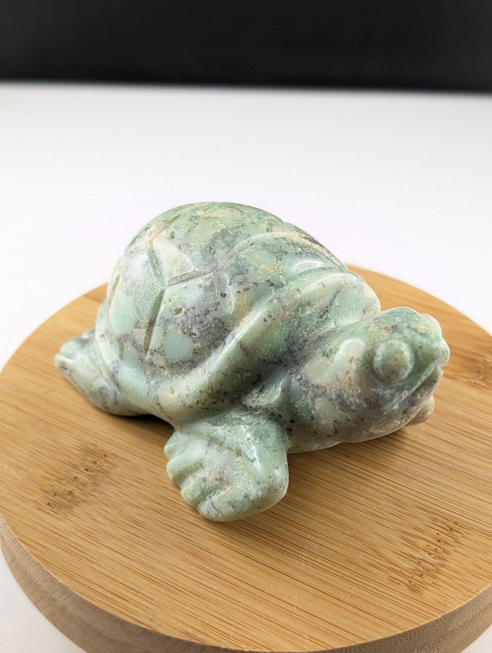 Tortue en chrysoprase - Aurore Lune 