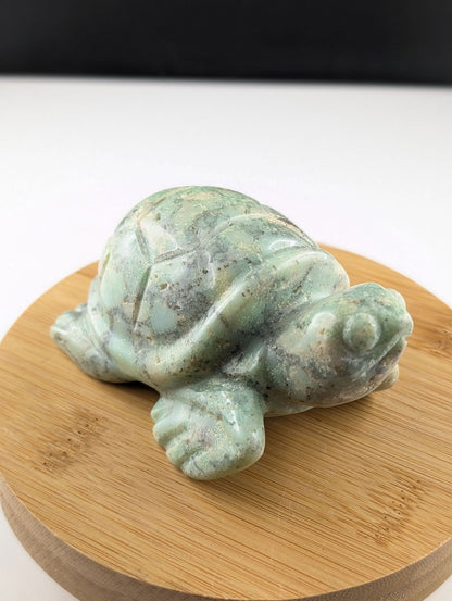Tortue en chrysoprase - Aurore Lune 