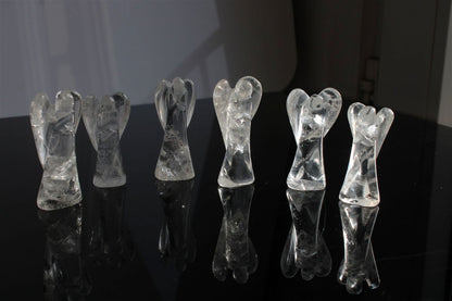 Un ange en cristal de roche 5 - 6 cm - Aurore Lune 