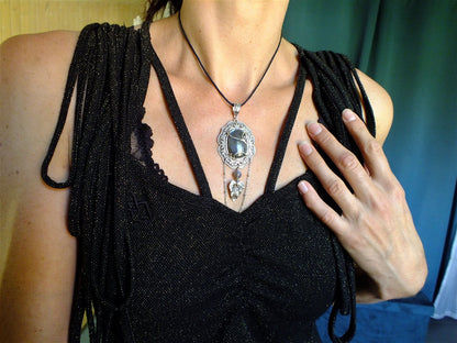 Collier labradorite baroque / elfique - Aurore Lune 