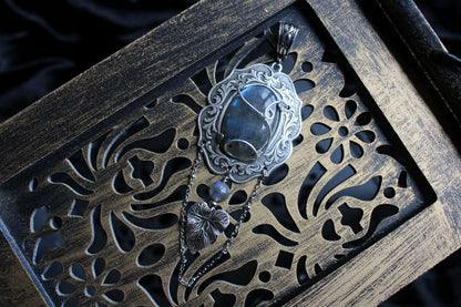 Collier labradorite baroque / elfique - Aurore Lune 