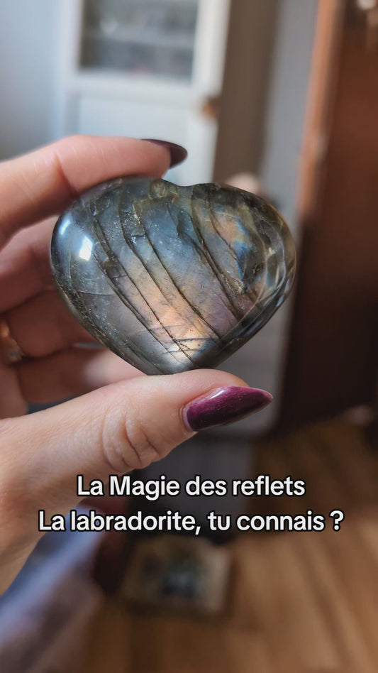 Coeur labradorite CONFORME VIDÉO