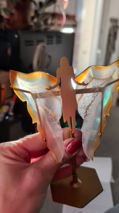 Fée ange iris arc en ciel ou agate iris AU CHOIX