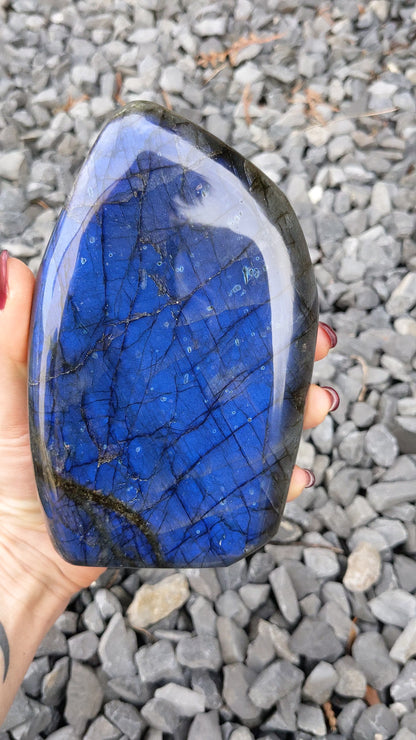 1 blauer Labradorit zum Platzieren von 1,5 kg AUSSERGEWÖHNLICH