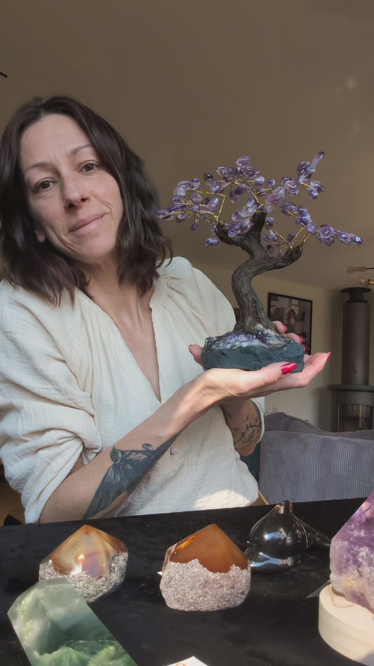 Arbre agate améthyste