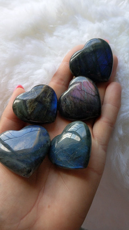 Un coeur labradorite reflets garantis