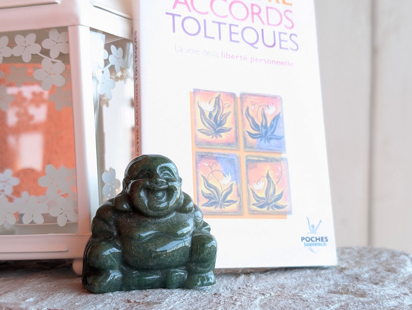 Bouddha en aventurine verte