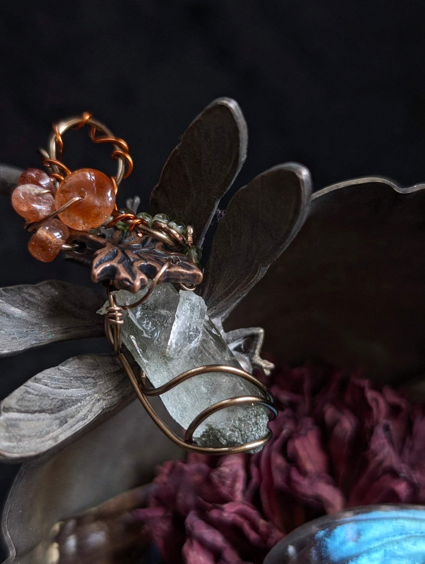Collier avec jolie lodolite des Alpes
