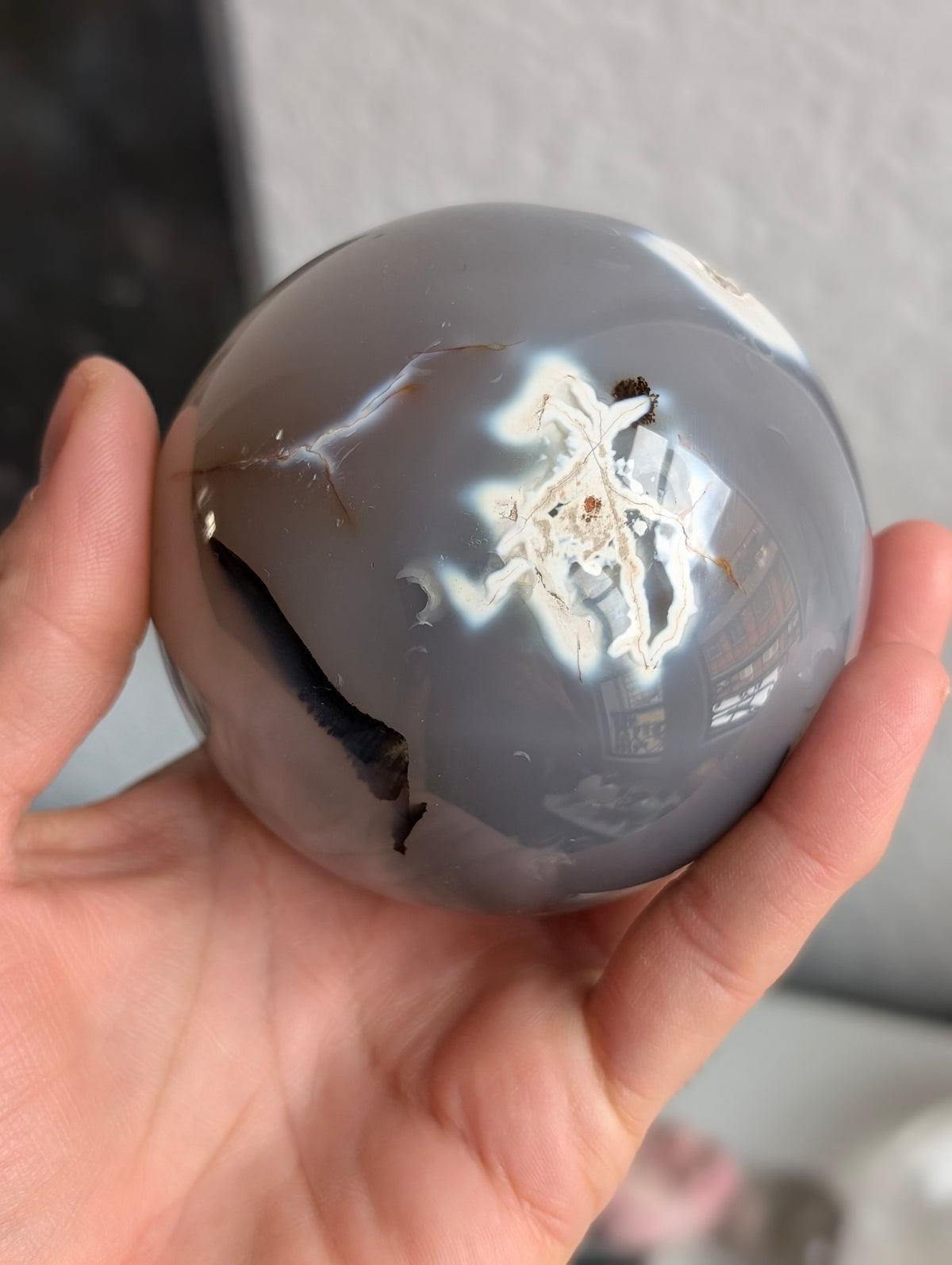 Sphère agate orque 8 cm
