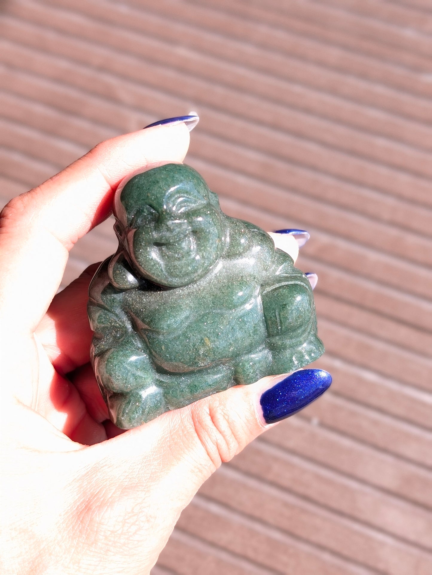 Bouddha en aventurine verte