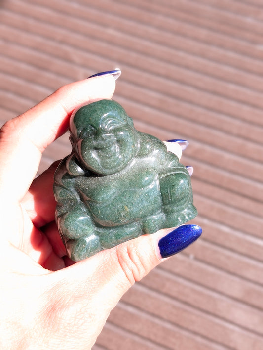 Bouddha en aventurine verte